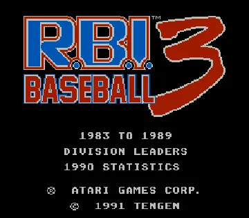 R.B.I. Baseball 3 (USA) (Unl) screen shot title